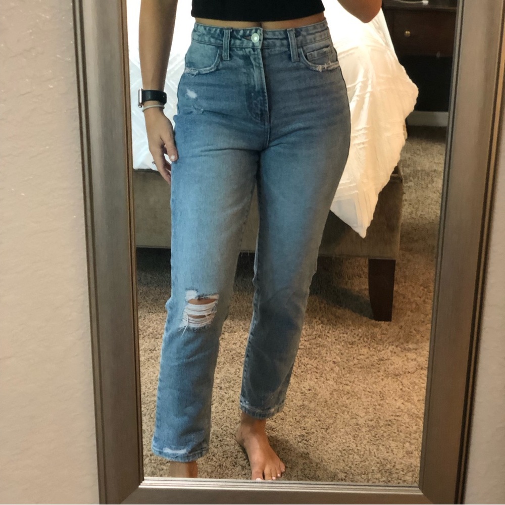 Vervet Distressed Mom Jeans
